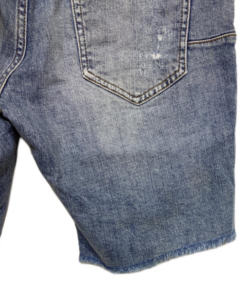 PURPLE BRAND（パープルブランド）PURPLE BRAND (パープルブランド) ダメージデニムハーフパンツ　P020-LVR-NC ライトインディゴ サイズ:29の古着・服飾アイテム