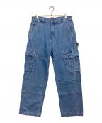PALACEパレス）の古着「CARPO JEAN デニムカーゴパンツ」｜ライトインディゴ