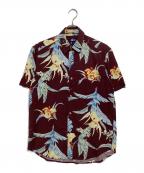 OLD STUSSYオールドステューシー）の古着「90ｓ　RAYON ALOHA ハイビスカス」｜ブラウン
