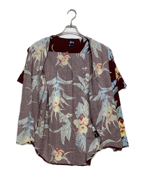 OLD STUSSY（オールドステューシー）OLD STUSSY (オールドステューシー) 90ｓ　RAYON ALOHA ハイビスカス ブラウン サイズ:Mの古着・服飾アイテム