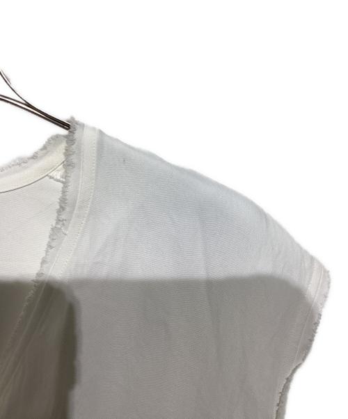 RIAM PLAGE（リアム プラージュ）RIAM PLAGE (リアム プラージュ) Vネックノースリシャツ ホワイト サイズ:freeの古着・服飾アイテム