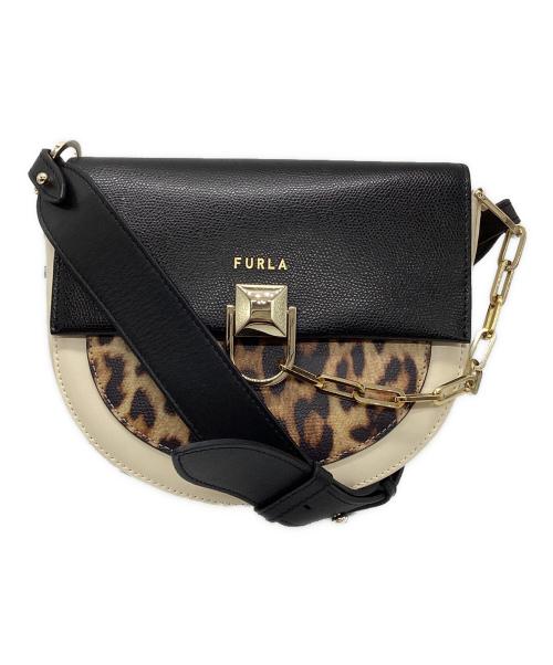 FURLA（フルラ）FURLA (フルラ) ミスミミ ミニサイズ ショルダーバッグ ベージュ×ブラックの古着・服飾アイテム