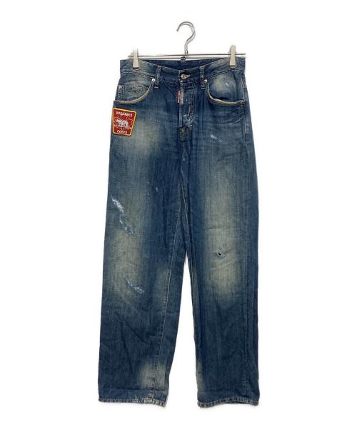 DSQUARED2（ディースクエアード）DSQUARED2 (ディースクエアード) ワッペンデニムパンツ　 インディゴ サイズ:42の古着・服飾アイテム