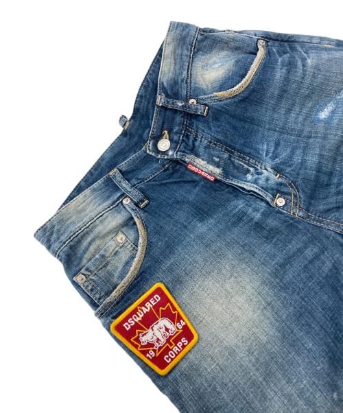 DSQUARED2（ディースクエアード）DSQUARED2 (ディースクエアード) ワッペンデニムパンツ　 インディゴ サイズ:42の古着・服飾アイテム