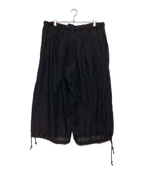 GROUND Y（グラウンドワイ）GROUND Y (グラウンドワイ) LINEN BALLOON PANTS ブラック サイズ:3の古着・服飾アイテム