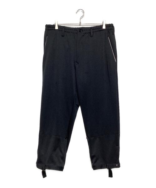 GROUND Y（グラウンドワイ）GROUND Y (グラウンドワイ) POLYESTER SMOOTH DOUBLE HEM RIB PANTS（ポリエステル スムーズ ダブル ヘム リブ パンツ） ブラック サイズ:3の古着・服飾アイテム