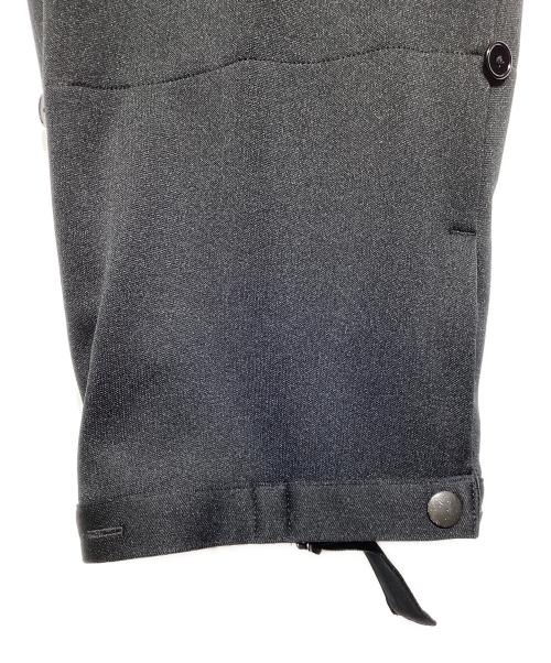 GROUND Y（グラウンドワイ）GROUND Y (グラウンドワイ) POLYESTER SMOOTH DOUBLE HEM RIB PANTS（ポリエステル スムーズ ダブル ヘム リブ パンツ） ブラック サイズ:3の古着・服飾アイテム
