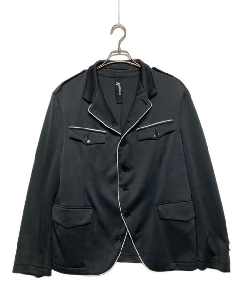 GROUND Y（グラウンドワイ）GROUND Y (グラウンドワイ) POLYESTER SMOOTH PIPING SHORT JACKET（ポリエステル スムーズ パイピング ショート ジャケット） ブラック サイズ:3の古着・服飾アイテム