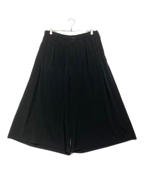 Yohji Yamamoto pour homme（ヨウジヤマモト プールオム）Yohji Yamamoto pour homme (ヨウジヤマモト プールオム) タキシードワイドタックゴムハーフパンツ ブラック サイズ:3の古着・服飾アイテム