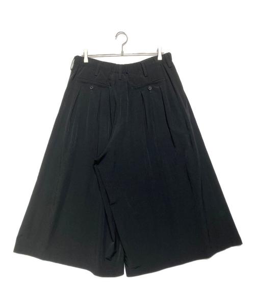 Yohji Yamamoto pour homme（ヨウジヤマモト プールオム）Yohji Yamamoto pour homme (ヨウジヤマモト プールオム) タキシードワイドタックゴムハーフパンツ ブラック サイズ:3の古着・服飾アイテム