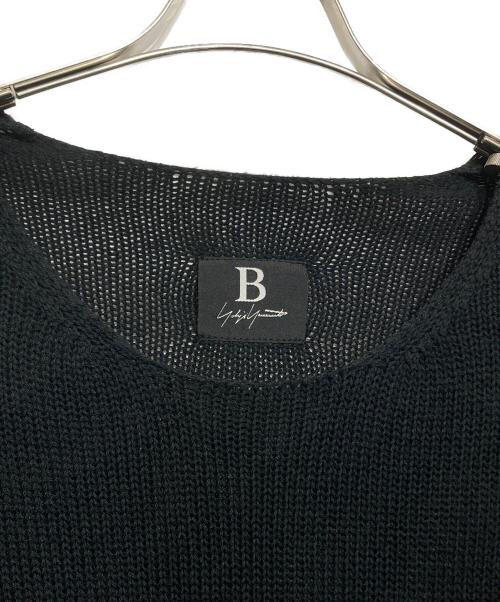 B Yohji Yamamoto（ビーヨウジヤマモト）B Yohji Yamamoto (ビーヨウジヤマモト) クルーネックニット ブラック サイズ:2の古着・服飾アイテム