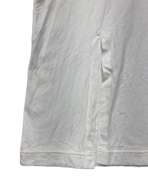 GROUND Y（グラウンドワイ）GROUND Y (グラウンドワイ) COTTON JERSEY SLIT JUMBO T-SHIRT ホワイト サイズ:3の古着・服飾アイテム