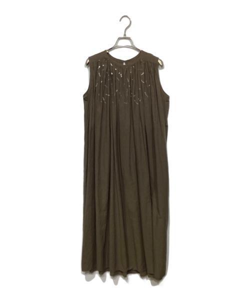 NUME（ヌメ）NUME (ヌメ) ノースリーブワンピース カーキ サイズ:3の古着・服飾アイテム