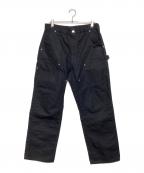 CarHarttカーハート）の古着「ダブルニーペインターパンツ　B01-M」｜ブラック