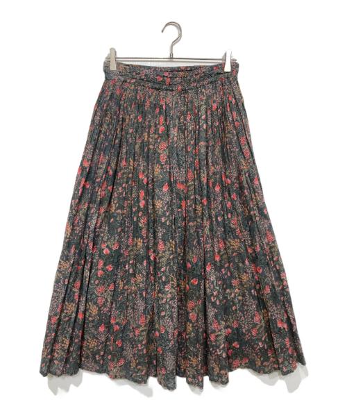 SOIL（ソイル）SOIL (ソイル) 花柄スカート グレー サイズ:SIZE 2の古着・服飾アイテム