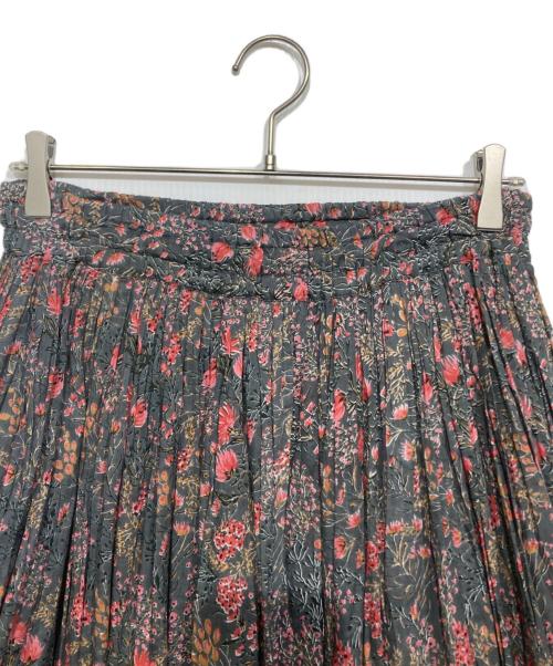 SOIL（ソイル）SOIL (ソイル) 花柄スカート グレー サイズ:SIZE 2の古着・服飾アイテム