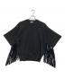 HYKE（ハイク）の古着「FRINGED SLEEVE SWEATER　211-11219 013」｜ブラック
