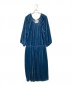 MYLANマイラン）の古着「ベロアワンピース」｜ブルー
