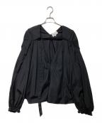 3.1 phillip limスリーワンフィリップリム）の古着「タイ付Vネックブラウス」｜ブラック