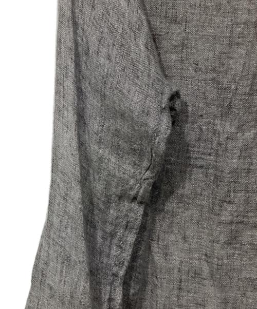 Toujours（トゥジュー）Toujours (トゥジュー) ワイドリネンブラウス グレー サイズ:Fの古着・服飾アイテム