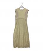 CLANEクラネ）の古着「VINTAGE LACE CURVE ONE PIECE」｜ベージュ