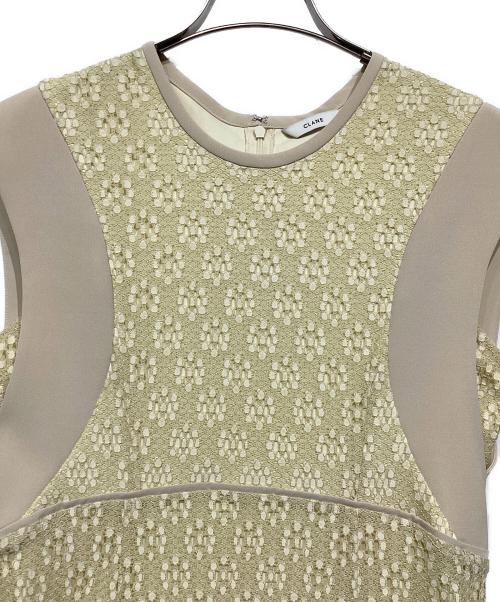 CLANE（クラネ）CLANE (クラネ) VINTAGE LACE CURVE ONE PIECE ベージュ サイズ:2の古着・服飾アイテム