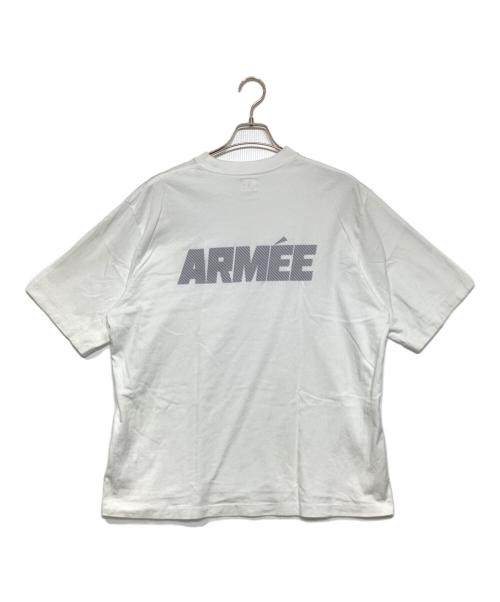 blurhms ROOTSTOCK（ブラームスルーツストック）blurhms ROOTSTOCK (ブラームスルーツストック) ARMEE Print Tee BIG　bROOTS24S34 ホワイト サイズ:2の古着・服飾アイテム
