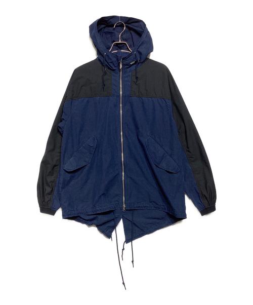 THE NORTHFACE PURPLELABEL（ザ・ノースフェイス パープルレーベル）THE NORTHFACE PURPLELABEL (ザ・ノースフェイス パープルレーベル) Indigo Mountain Wind Parka インディゴ×ブラック サイズ:Lの古着・服飾アイテム