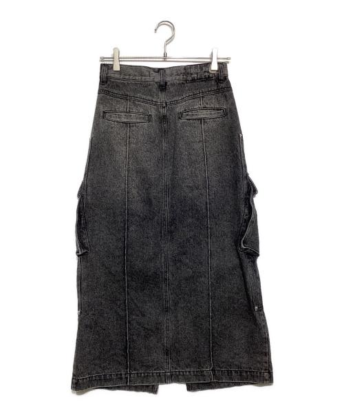 Matin Kim（マーティン・キム）Matin Kim (マーティン・キム) DENIM CARGO LONG SKIRT ブラック サイズ:Sの古着・服飾アイテム