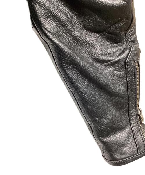 HARLEY-DAVIDSON（ハーレーダビッドソン）HARLEY-DAVIDSON (ハーレーダビッドソン) バッグ刺繍シングルライダースジャケット ブラック サイズ:Sの古着・服飾アイテム