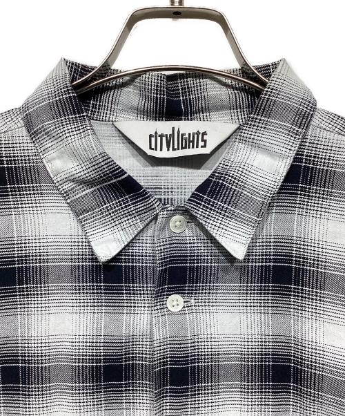 CITY LIGHTS（シティー ライト）CITY LIGHTS (シティー ライト) オンブレチェックシャツ グレー サイズ:REGULARの古着・服飾アイテム
