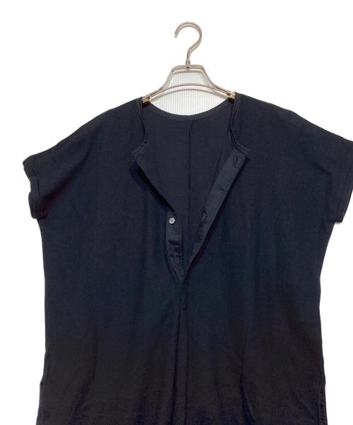 Y's（ワイズ）Y's (ワイズ) ヘンリーネック切替ワンピース ブラック サイズ:3の古着・服飾アイテム