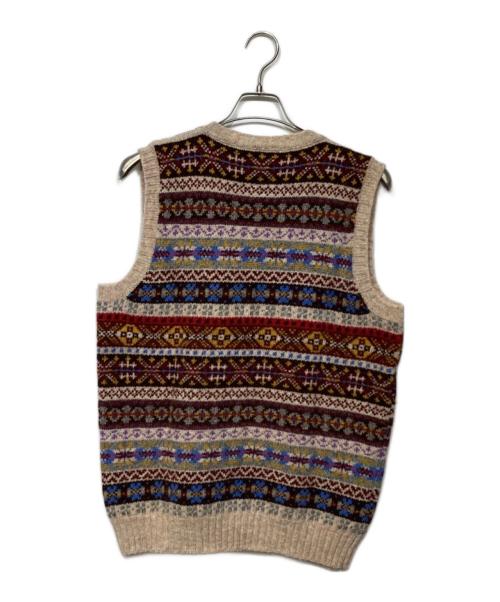 JAMIESONS（ジャミーソンズ）JAMIESONS (ジャミーソンズ) ニットベスト ブラウン サイズ:記載なしの古着・服飾アイテム