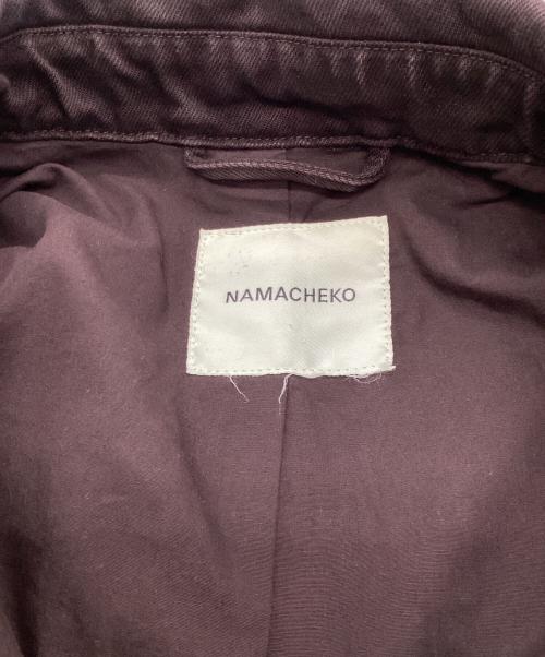 NAMACHEKO（ナマチェコ）NAMACHEKO (ナマチェコ) DAGWORTH DENIM COAT ボルドー サイズ:Sの古着・服飾アイテム