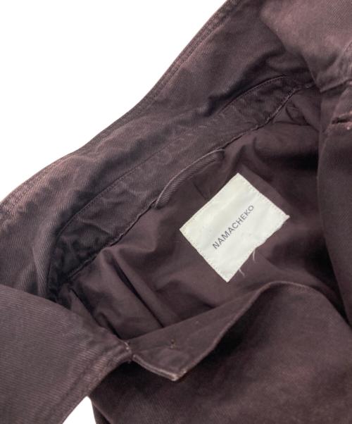 NAMACHEKO（ナマチェコ）NAMACHEKO (ナマチェコ) DAGWORTH DENIM COAT ボルドー サイズ:Sの古着・服飾アイテム