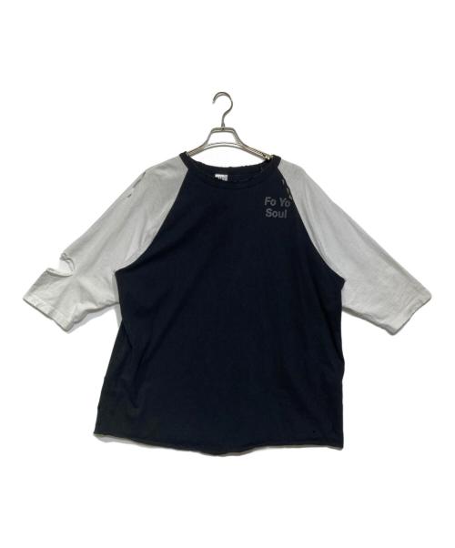 Stand Alone（スタンドアローン）Stand Alone (スタンドアローン) RAGLAN Tシャツ ブラック×ホワイト サイズ:-の古着・服飾アイテム