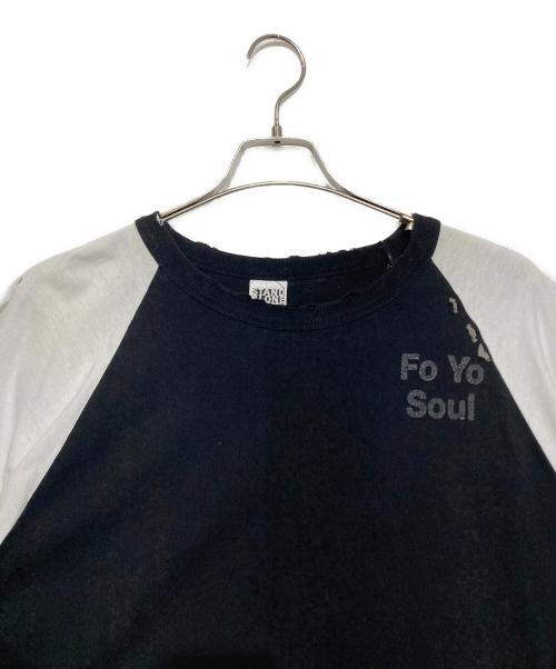 Stand Alone（スタンドアローン）Stand Alone (スタンドアローン) RAGLAN Tシャツ ブラック×ホワイト サイズ:-の古着・服飾アイテム