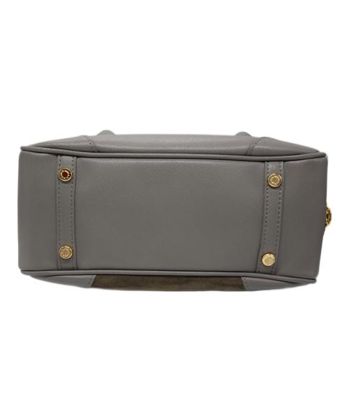 A.D.M.J.（エーディーエムジェイ）A.D.M.J. (エーディーエムジェイ) フラップトートバッグ グレー×ブラウンの古着・服飾アイテム