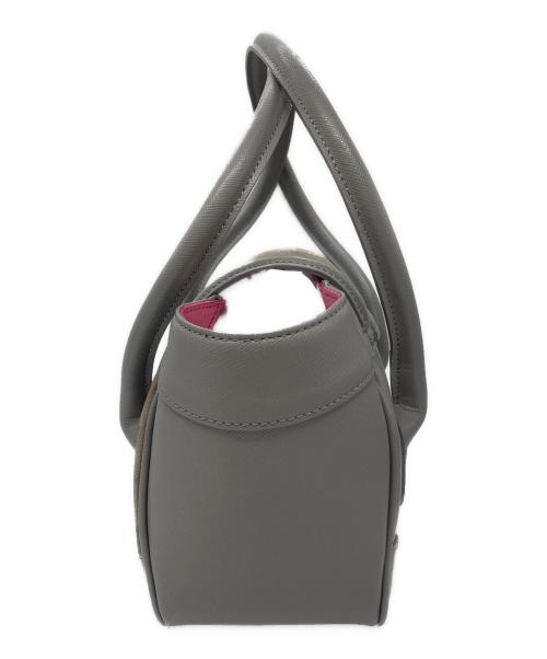 A.D.M.J.（エーディーエムジェイ）A.D.M.J. (エーディーエムジェイ) フラップトートバッグ グレー×ブラウンの古着・服飾アイテム