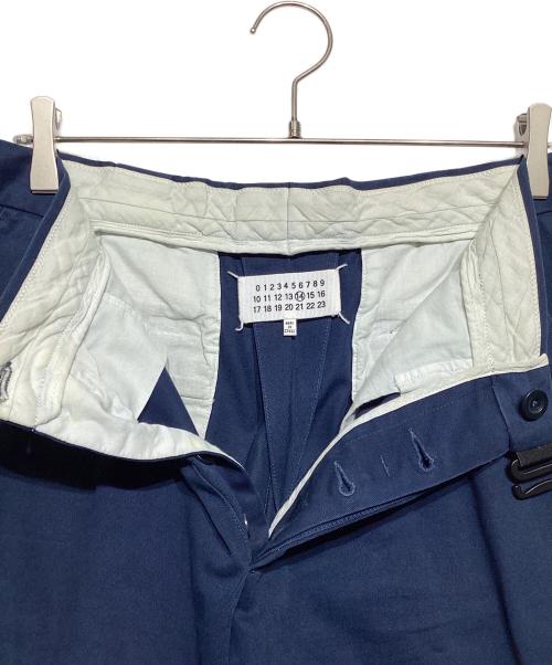 Martin Margiela14（マルタンマルジェラ14）Martin Margiela14 (マルタンマルジェラ14) ベルトデザインパンツ ブルー サイズ:46の古着・服飾アイテム