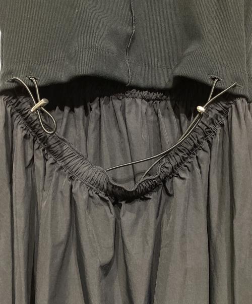 Adam et Rope（アダム エ ロペ）Adam et Rope (アダム エ ロペ) コクーンフォルムコンビワンピース ブラック サイズ:Free 未使用品の古着・服飾アイテム