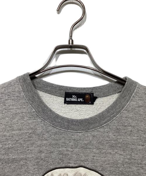 A BATHING APE（ア ベイシング エイプ）A BATHING APE (ア ベイシング エイプ) クルーネックスウェット 007SWD801001X グレー サイズ:Lの古着・服飾アイテム
