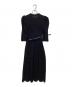 HER LIP TO（ハーリップトゥ）の古着「Scallop Belted Lace Dress」｜ブラック