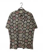 reyn spoonerレイン スプナー）の古着「クリスマスモデル アロハシャツ　」｜ブラック×ベージュ