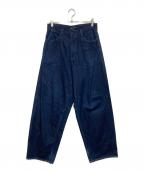 LAD MUSICIANラッドミュージシャン）の古着「12oz FLAT DENIM TAPERED BAGGY PANTS　2123-505」｜インディゴ