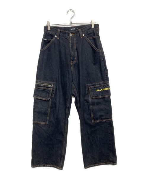 X-LARGE（エクストララージ）X-LARGE (エクストララージ) EMBROIDERED DENIM CARGO PANTS　101224031013 ブラック サイズ:30の古着・服飾アイテム
