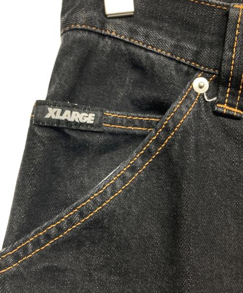 X-LARGE（エクストララージ）X-LARGE (エクストララージ) EMBROIDERED DENIM CARGO PANTS　101224031013 ブラック サイズ:30の古着・服飾アイテム