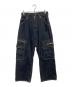 X-LARGE（エクストララージ）の古着「EMBROIDERED DENIM CARGO PANTS　101224031013」｜ブラック
