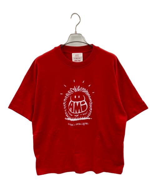 AMI Alexandre Mattiussi（アミアレクサンドルマテュッシ）AMI Alexandre Mattiussi (アミアレクサンドルマテュッシ) KEVIN LYONS (ケヴィン・ライオンズ) Tシャツ レッド サイズ:125/200の古着・服飾アイテム