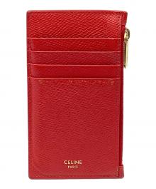 CELINE（セリーヌ）の古着「ジップ付き カード・コインケース」｜レッド